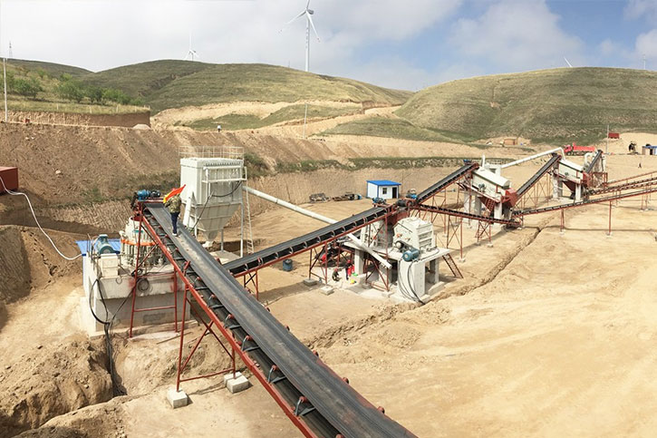 Granite Crushing Aggregate Production Line with an Hourly Output of 450-500 Tons
